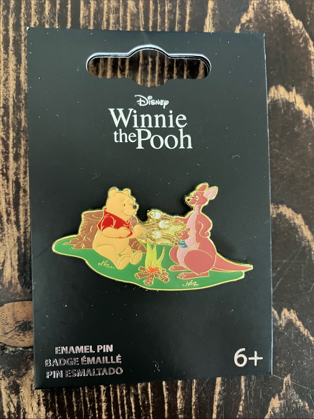 Disney Winnie the Pooh & Kanga Enamel Pin - Yellow, Pink & Green
